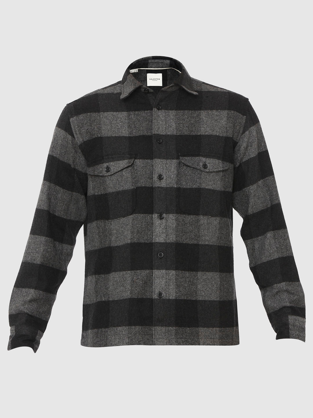 Black Check Full Sleeves Shirt