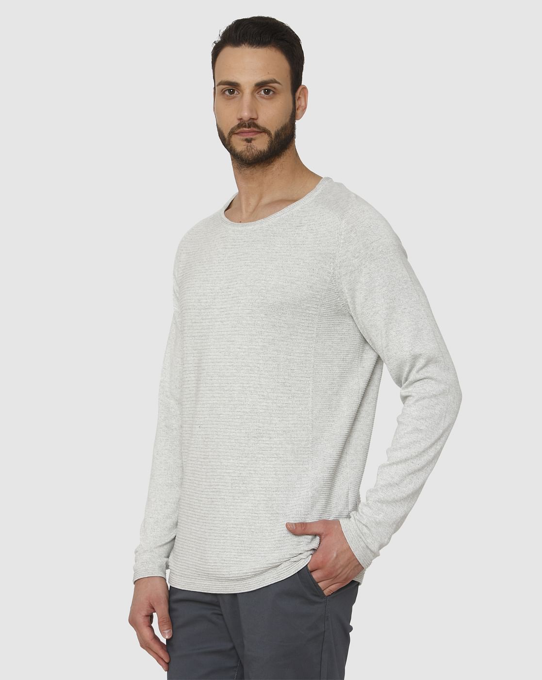 Light Grey Crew Neck T-Shirt