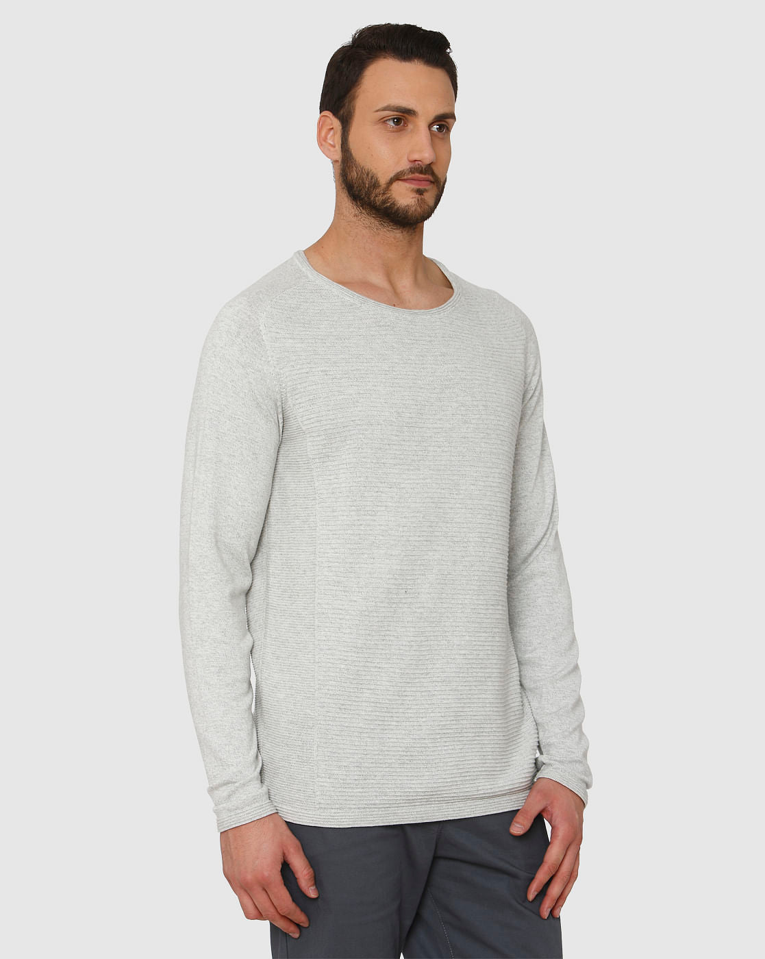Light Grey Crew Neck T-Shirt