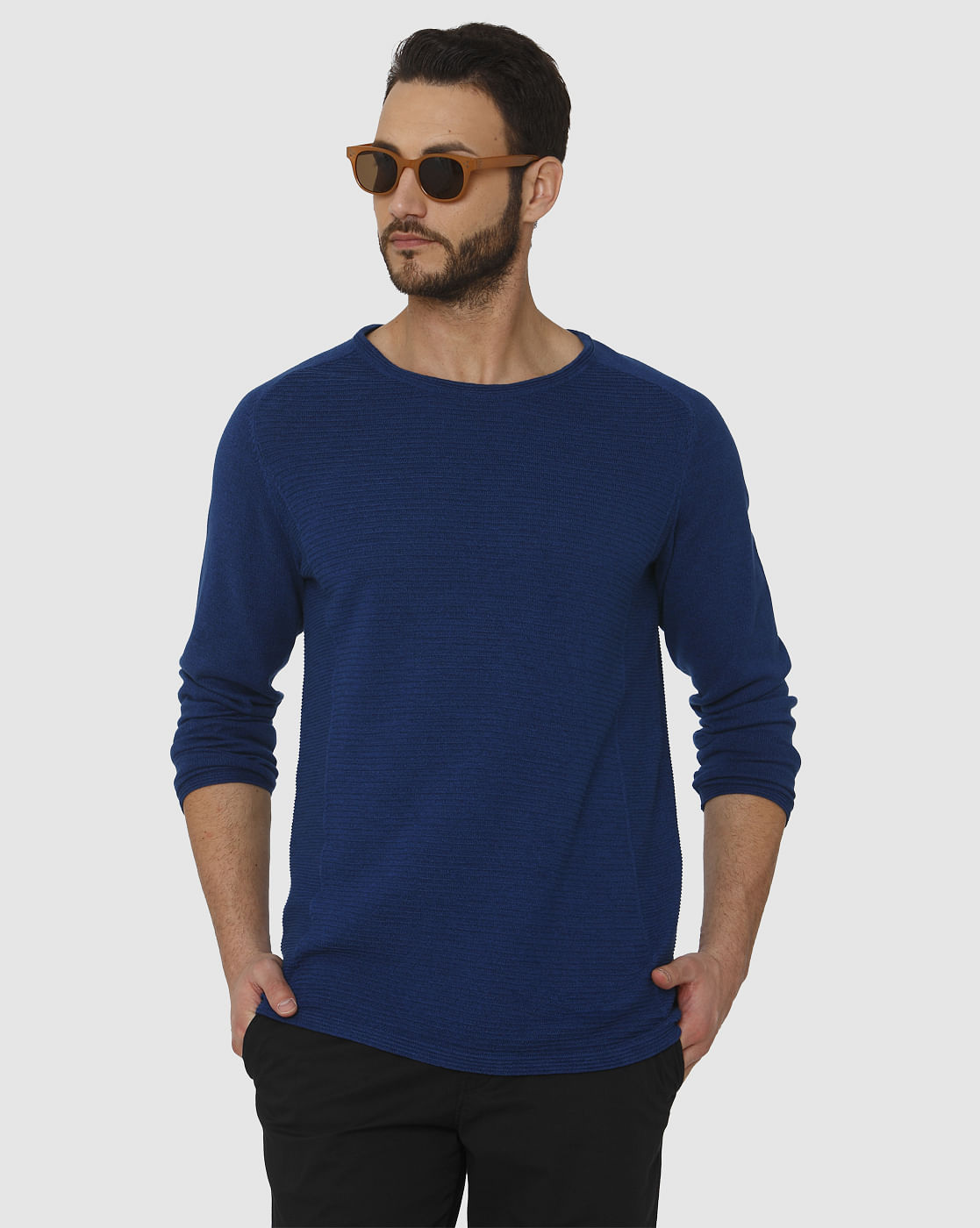 Blue Crew Neck T-Shirt