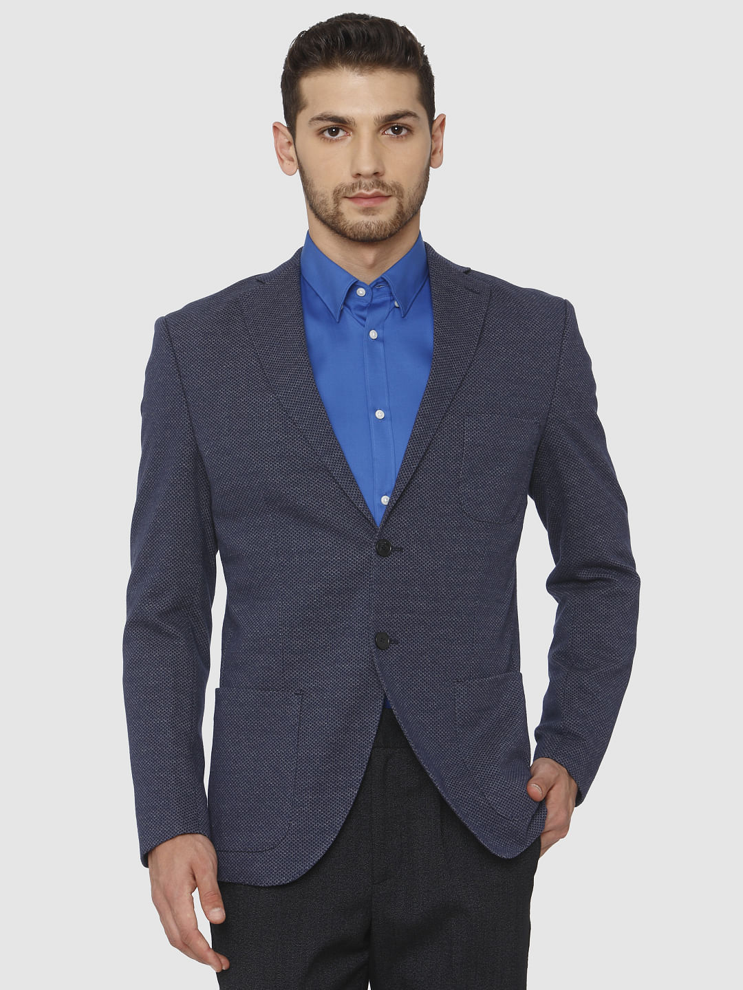 Navy Blue Double Button Blazer