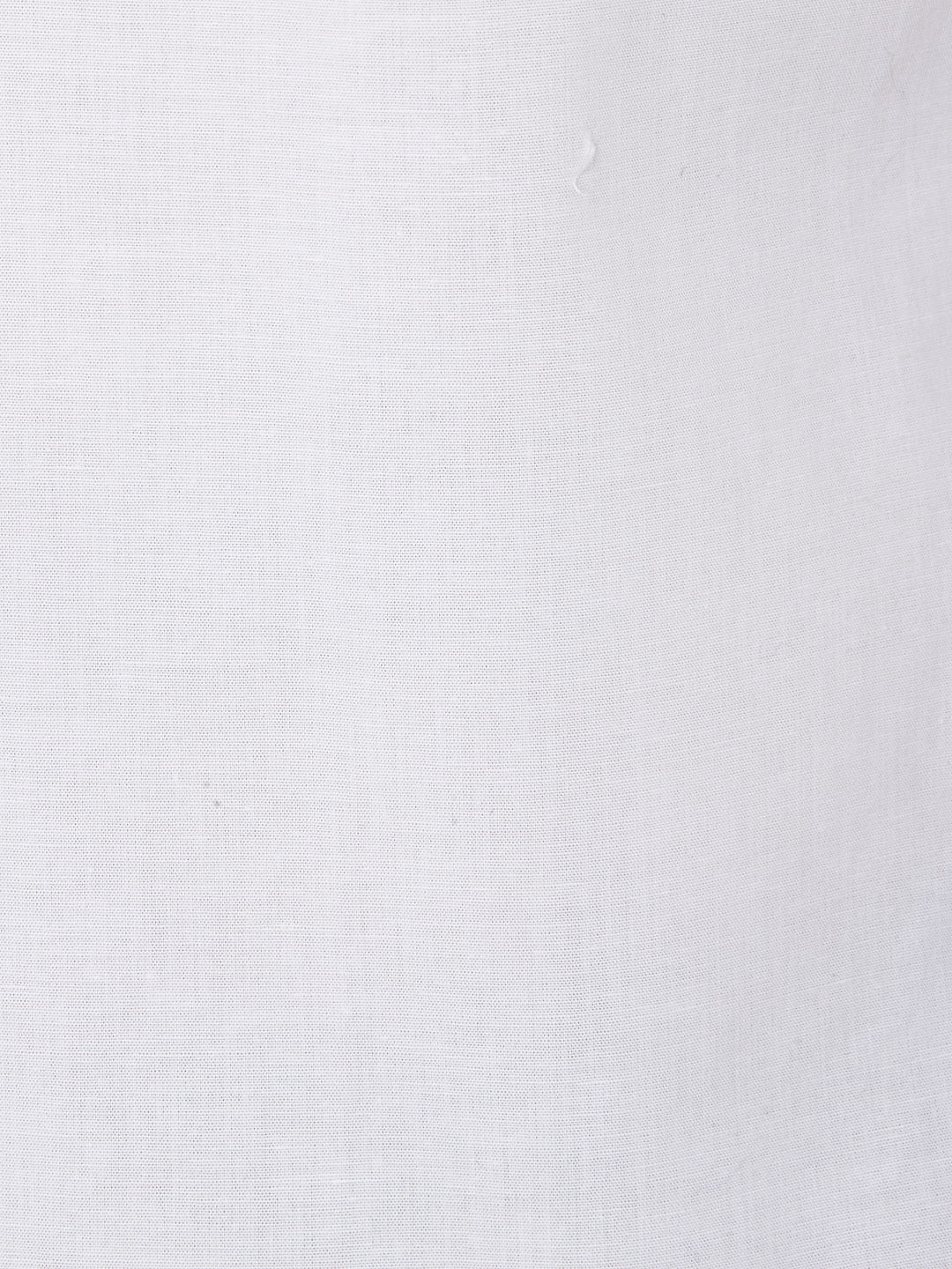 White Linen Slim Fit Formal Shirt