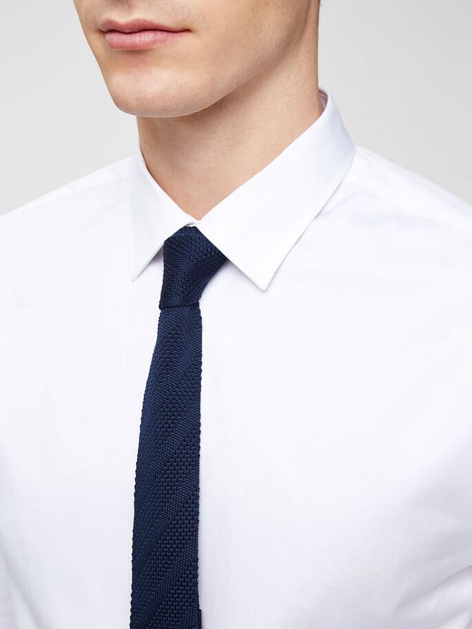 White Slim Fit Full Sleeves Formal Shirt