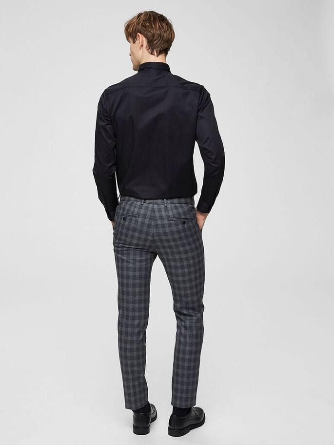 Black Slim Fit Full Sleeves Formal Shirt