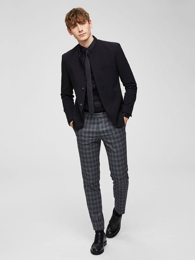 Black Slim Fit Full Sleeves Formal Shirt