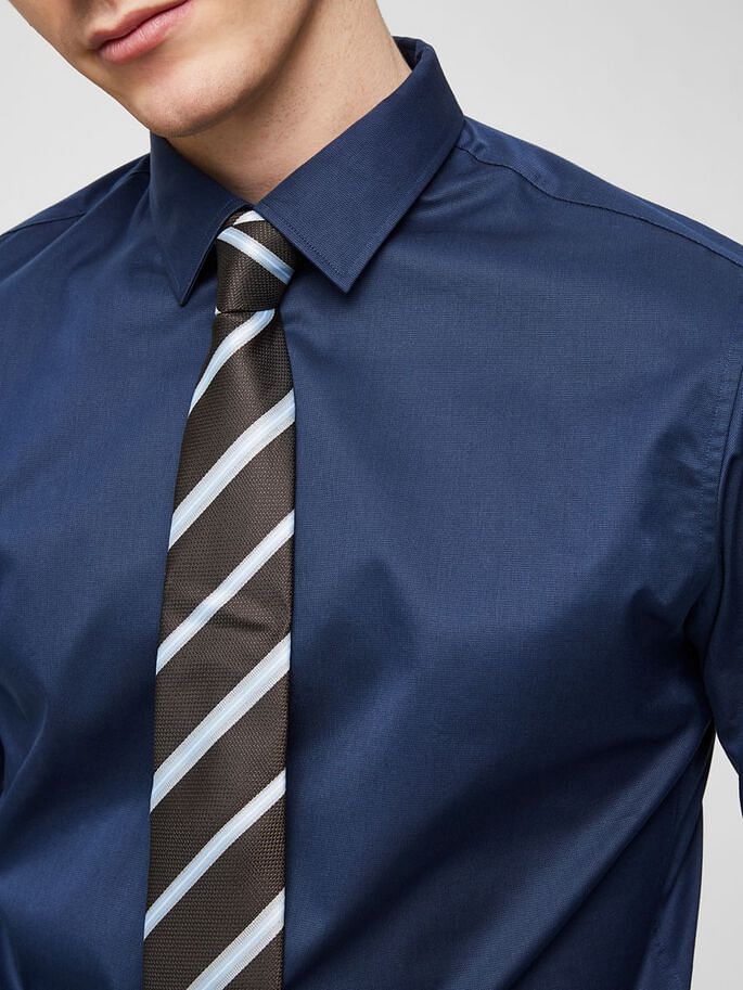 Dark Blue Formal Slim Fit Full Sleeves Shirt