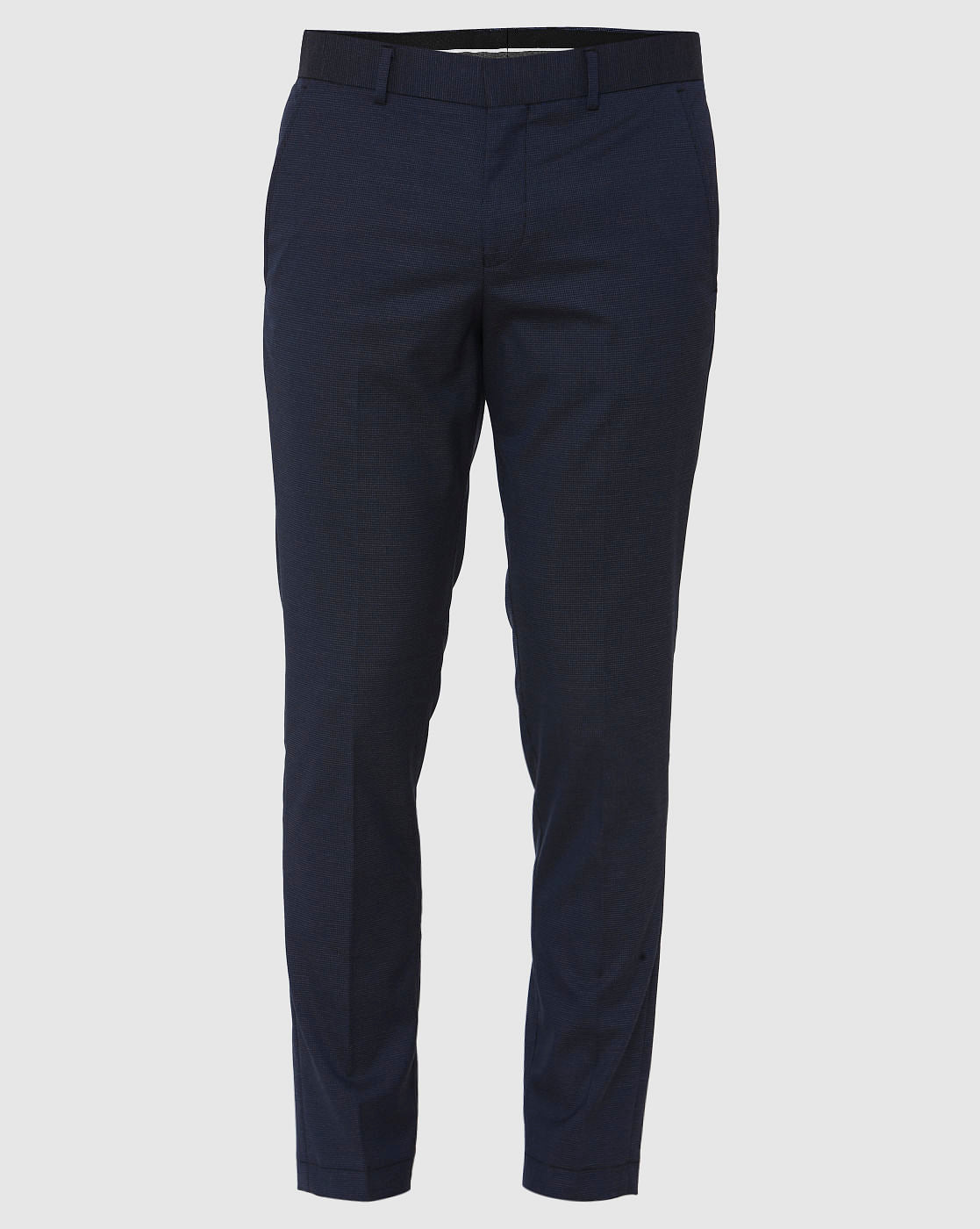 Blue Slim Fit Formal Trousers