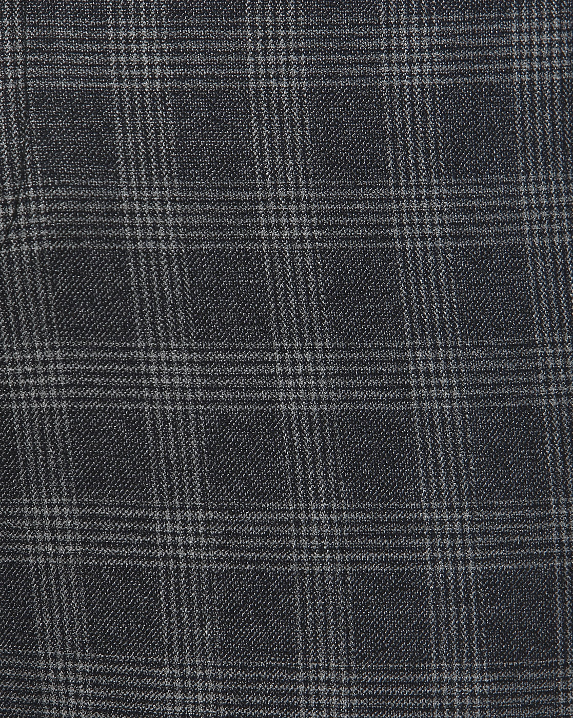Grey Checks Slim Fit Formal Trousers