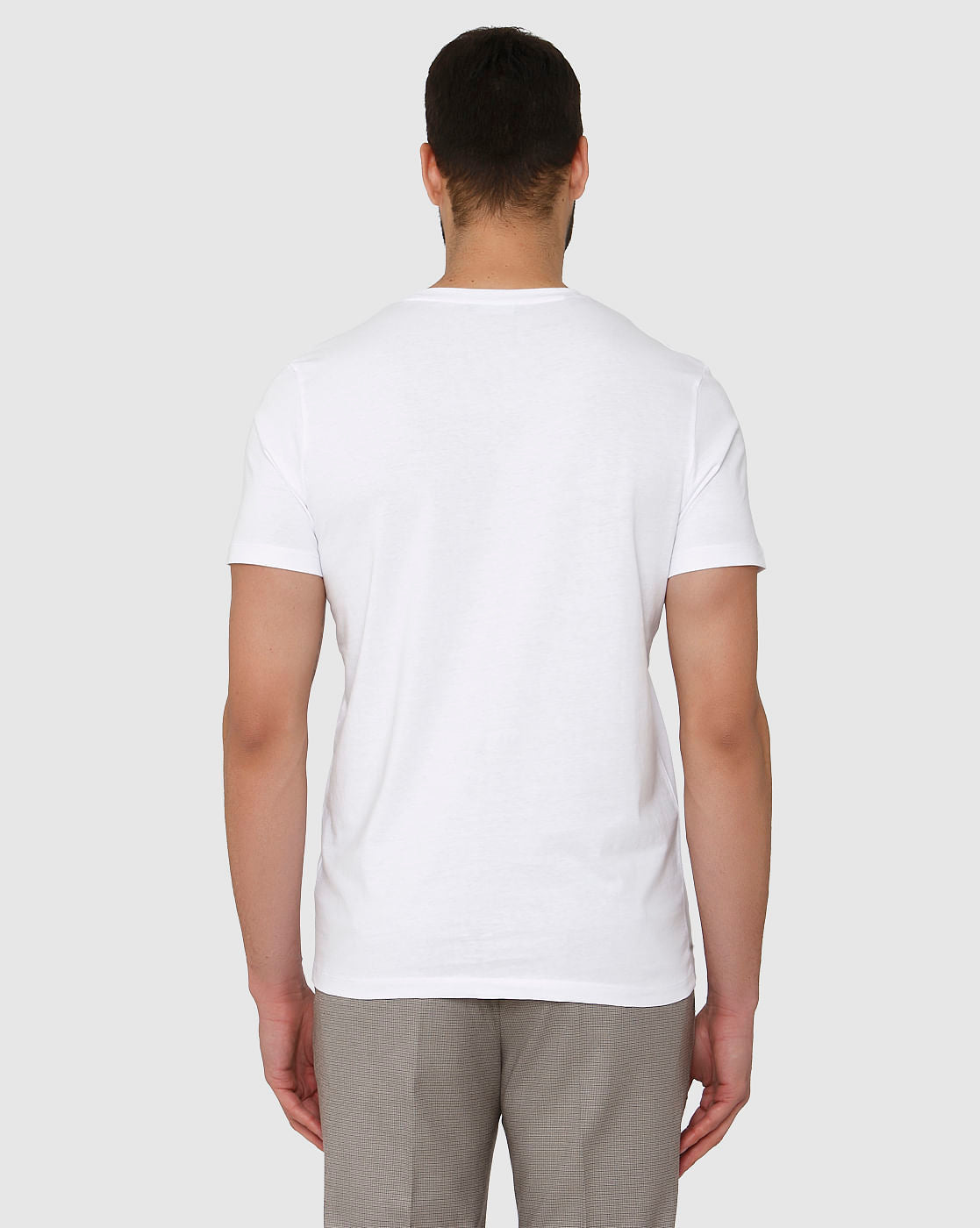 White Text Print Crew Neck T-Shirt