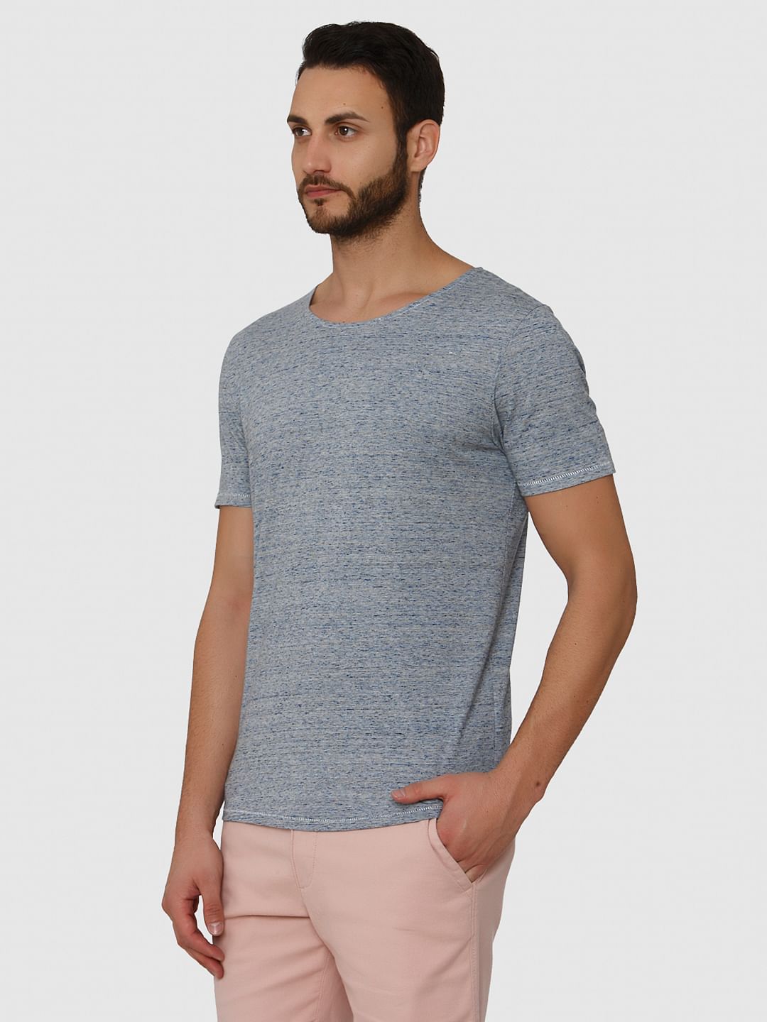 Blue Crew Neck T-Shirt