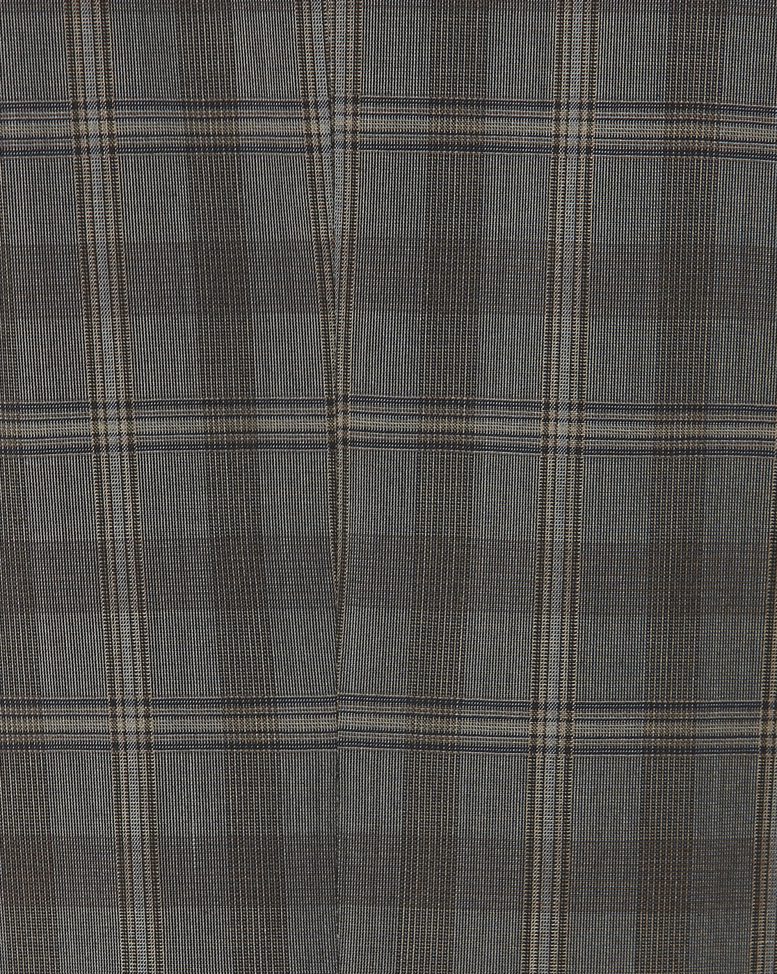 Grey Checks Double Button Slim Fit Blazer
