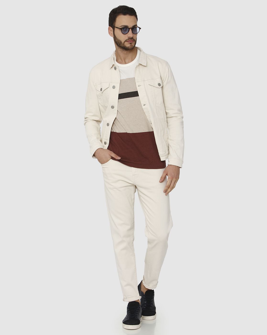 Cream Denim Jacket