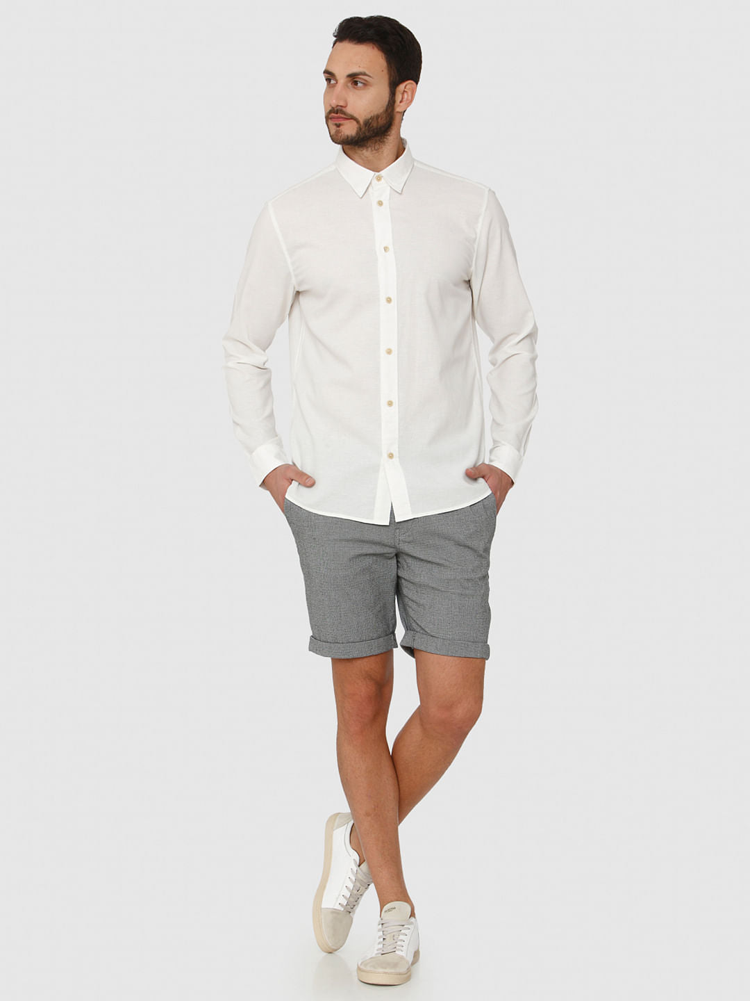 White Full Sleeves Shirt