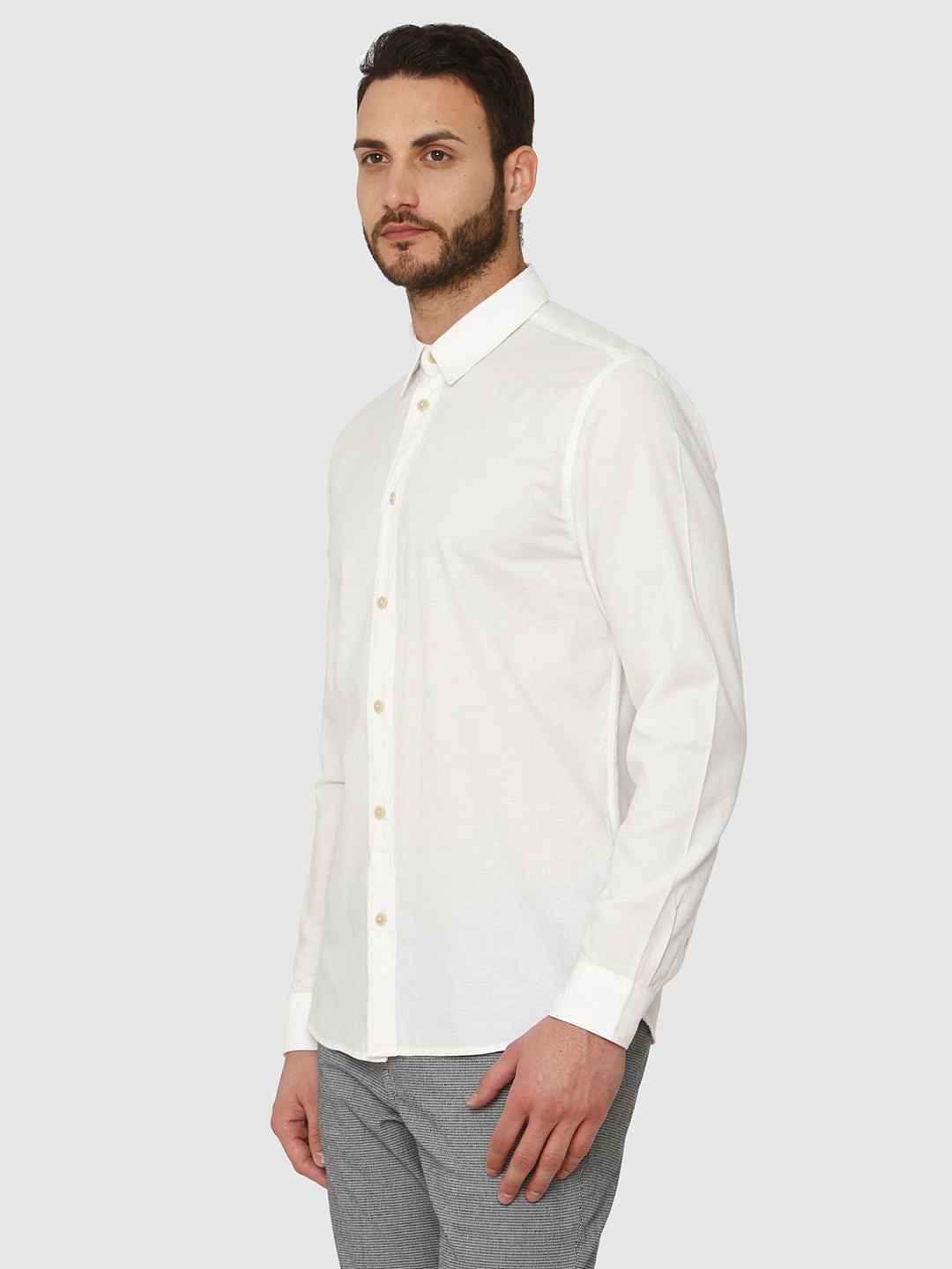 White Full Sleeves Shirt