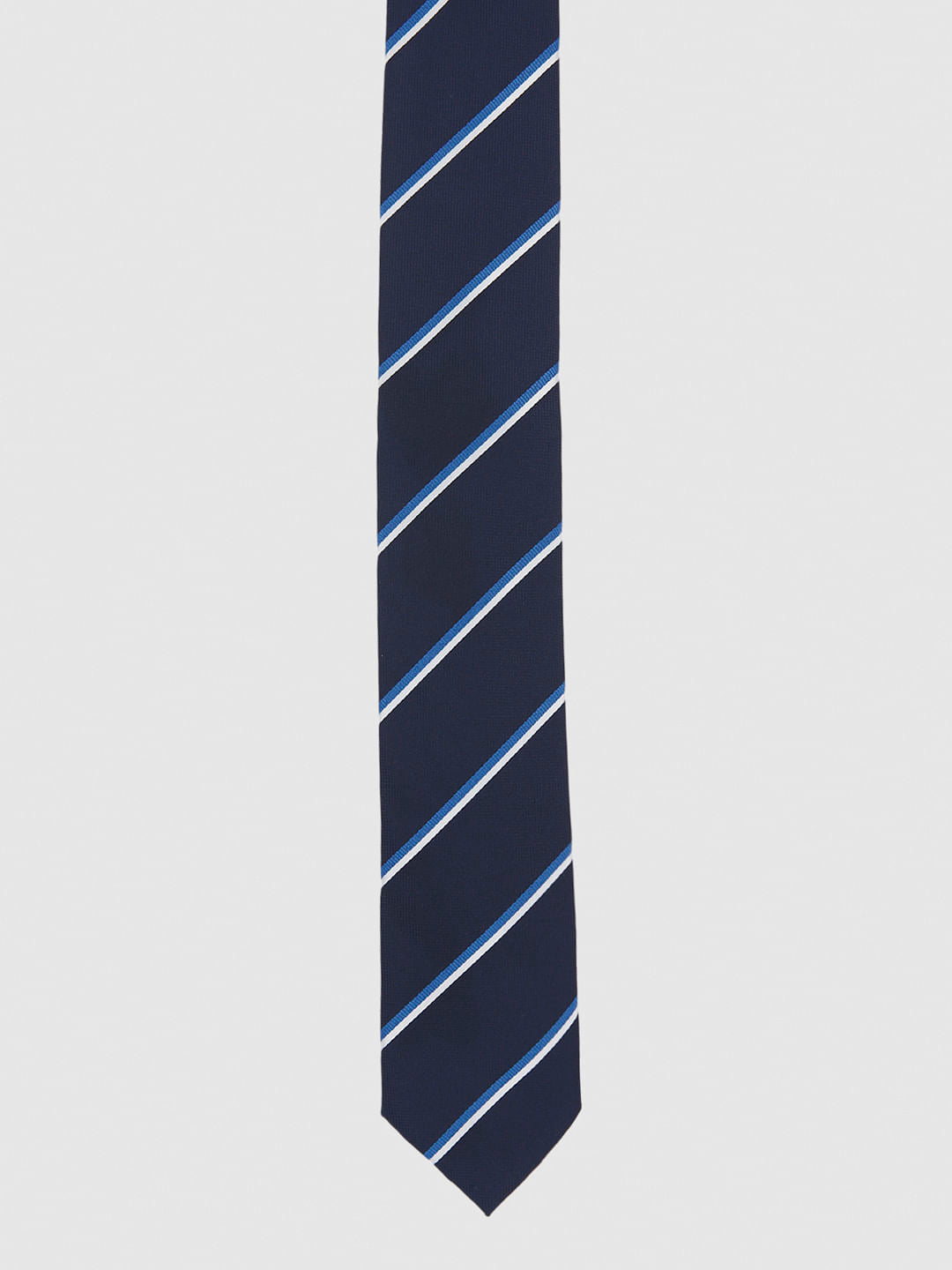 Dark Blue Striped Tie