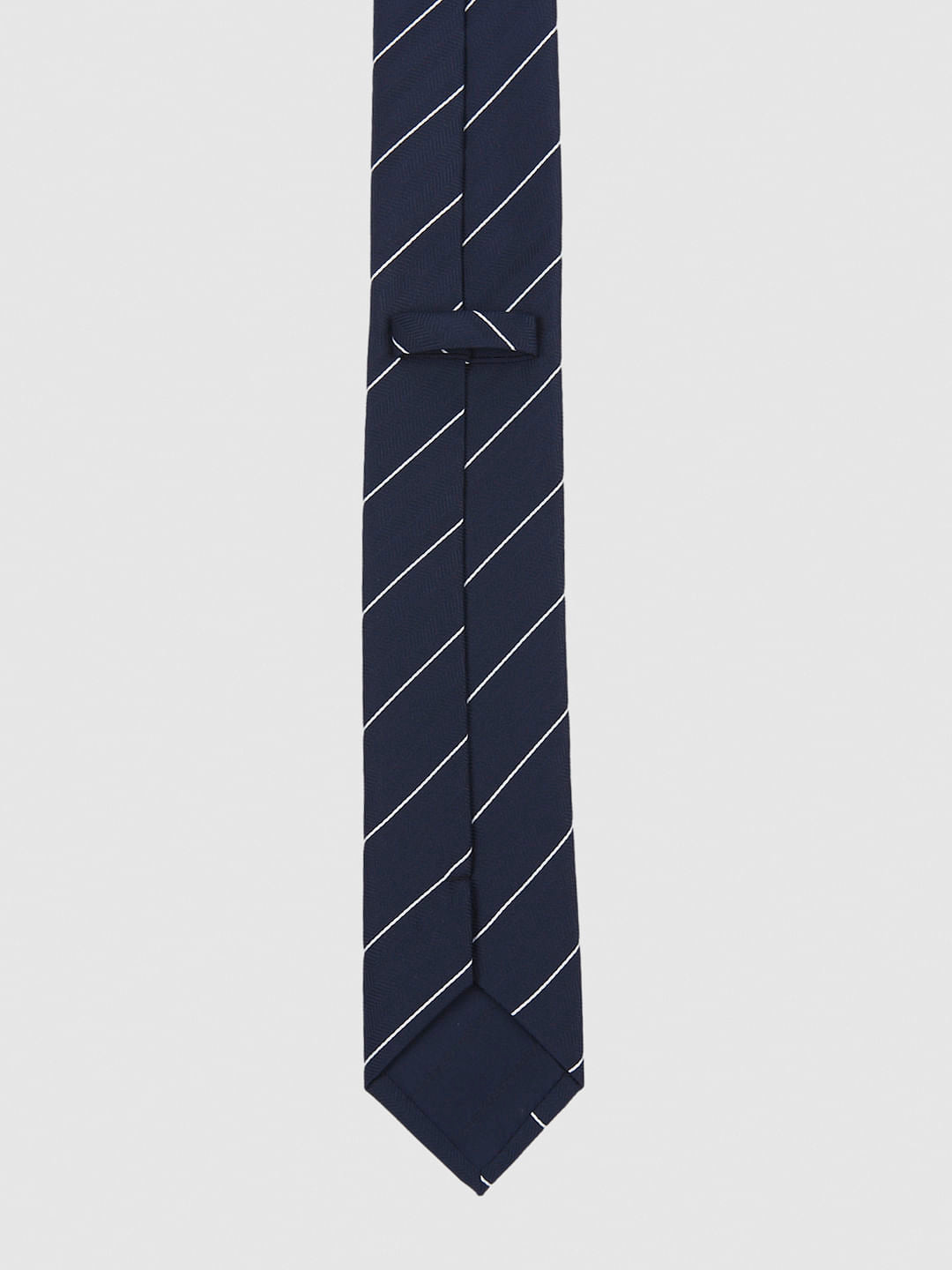 Navy Blue Striped Tie