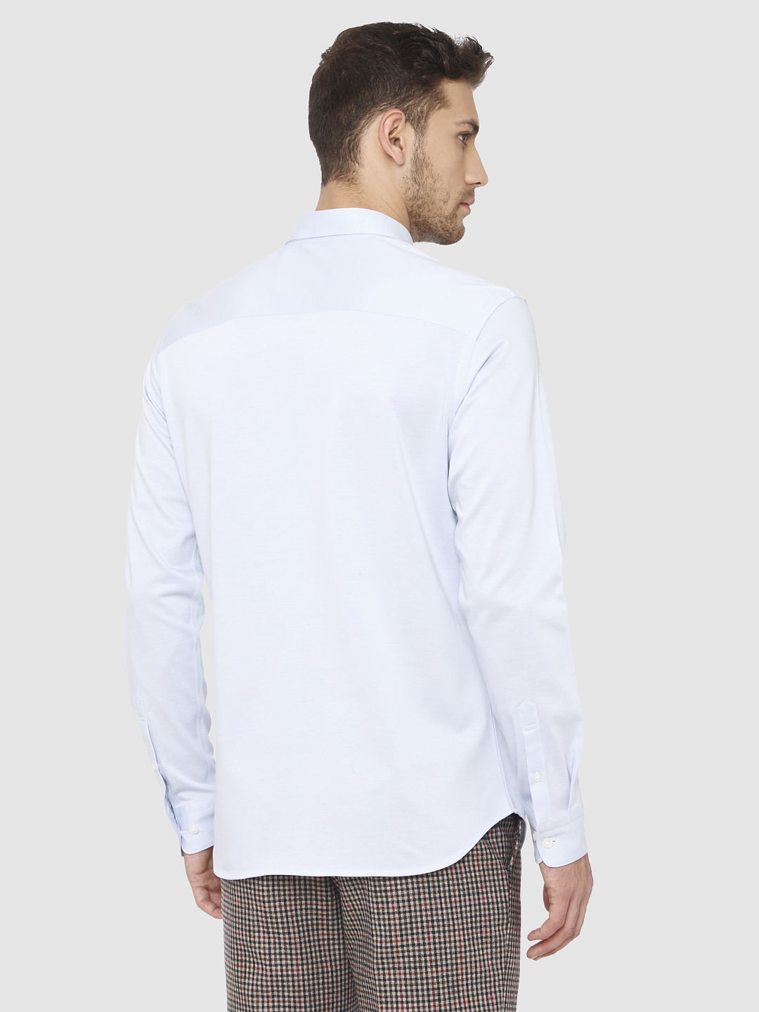 Light Blue Slim Fit Full Sleeves Shirt