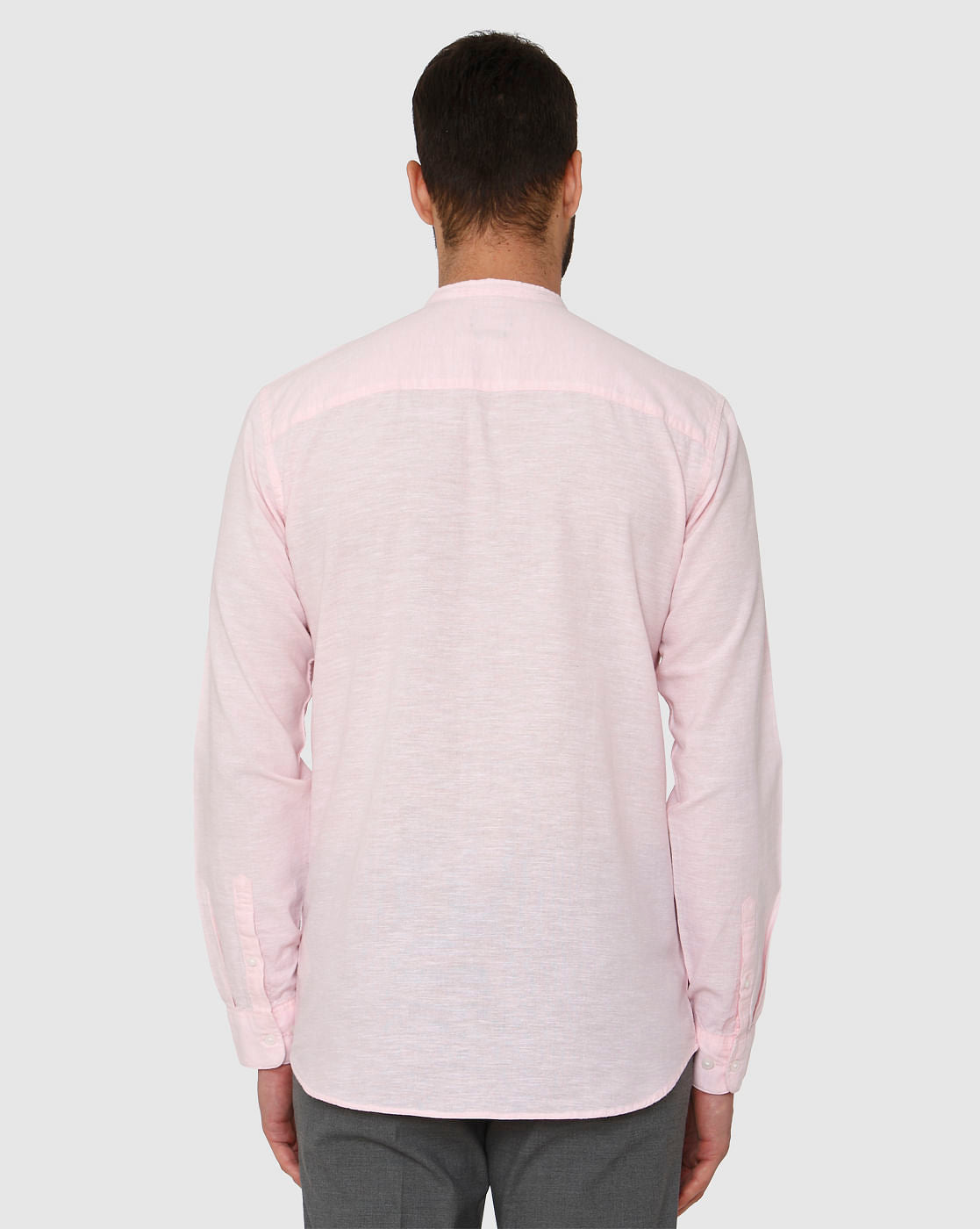 Pink Faded Regular Fit Full Sleeves Shirt