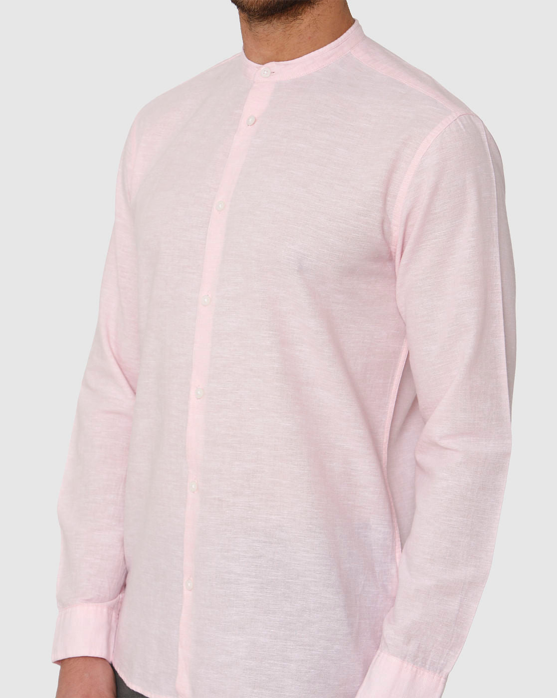 Pink Faded Regular Fit Full Sleeves Shirt