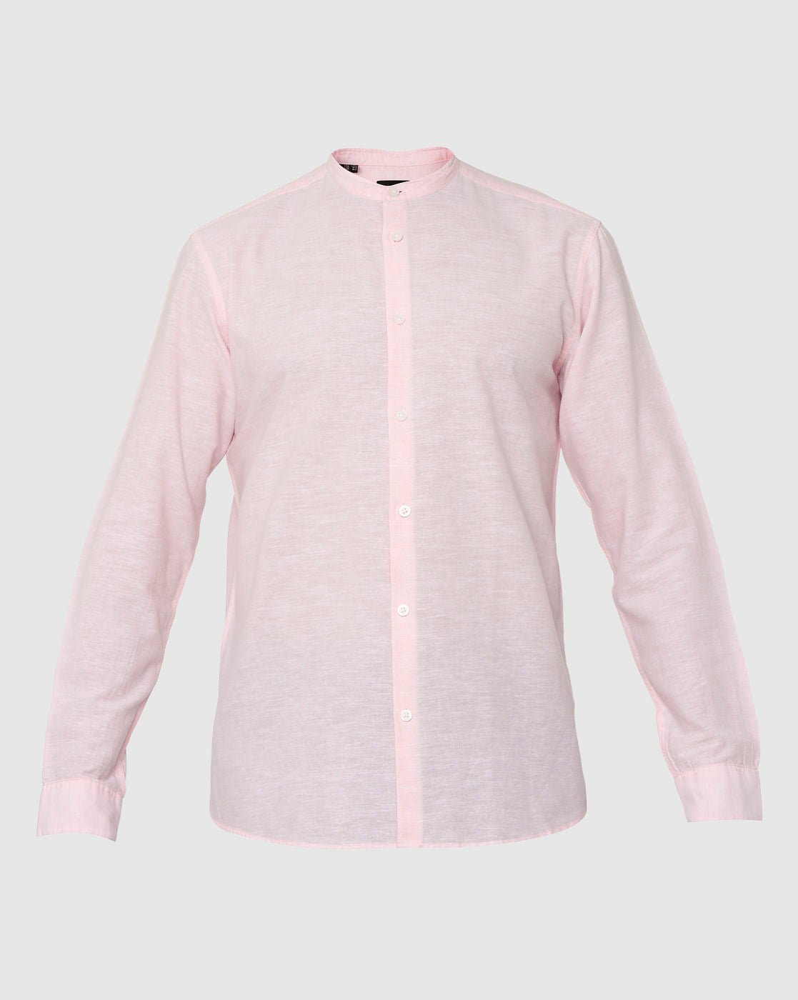 Pink Faded Regular Fit Full Sleeves Shirt
