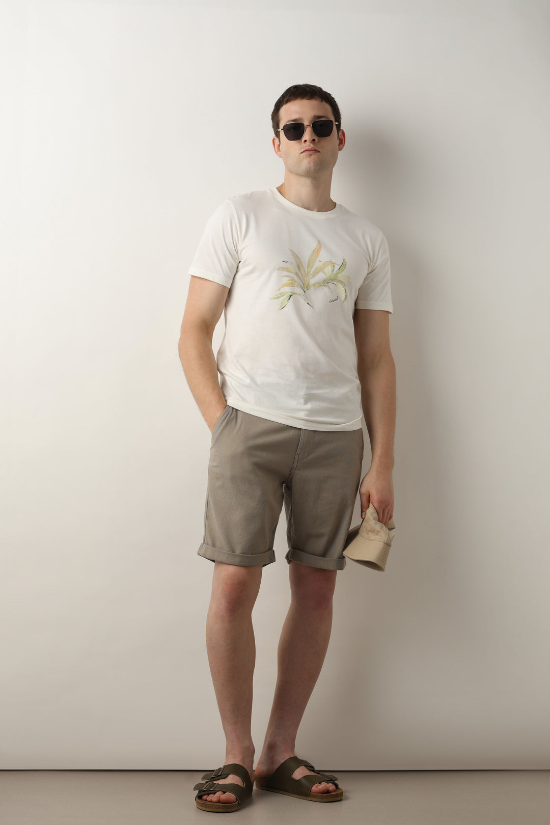 Green Mid Rise Shorts