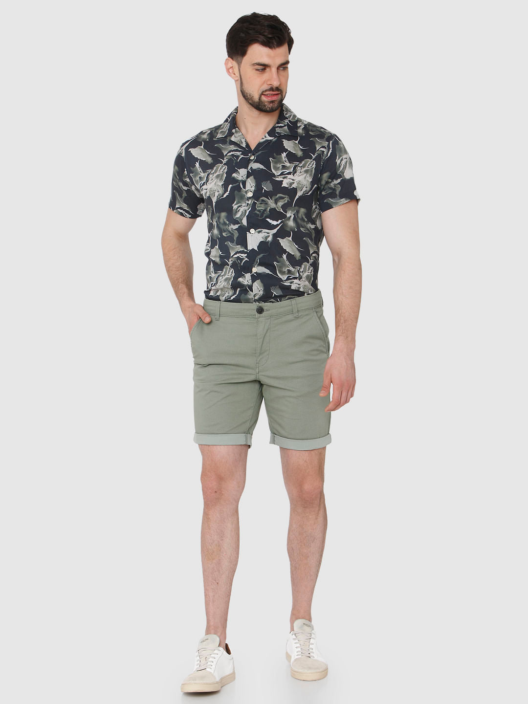 Green Chino Shorts