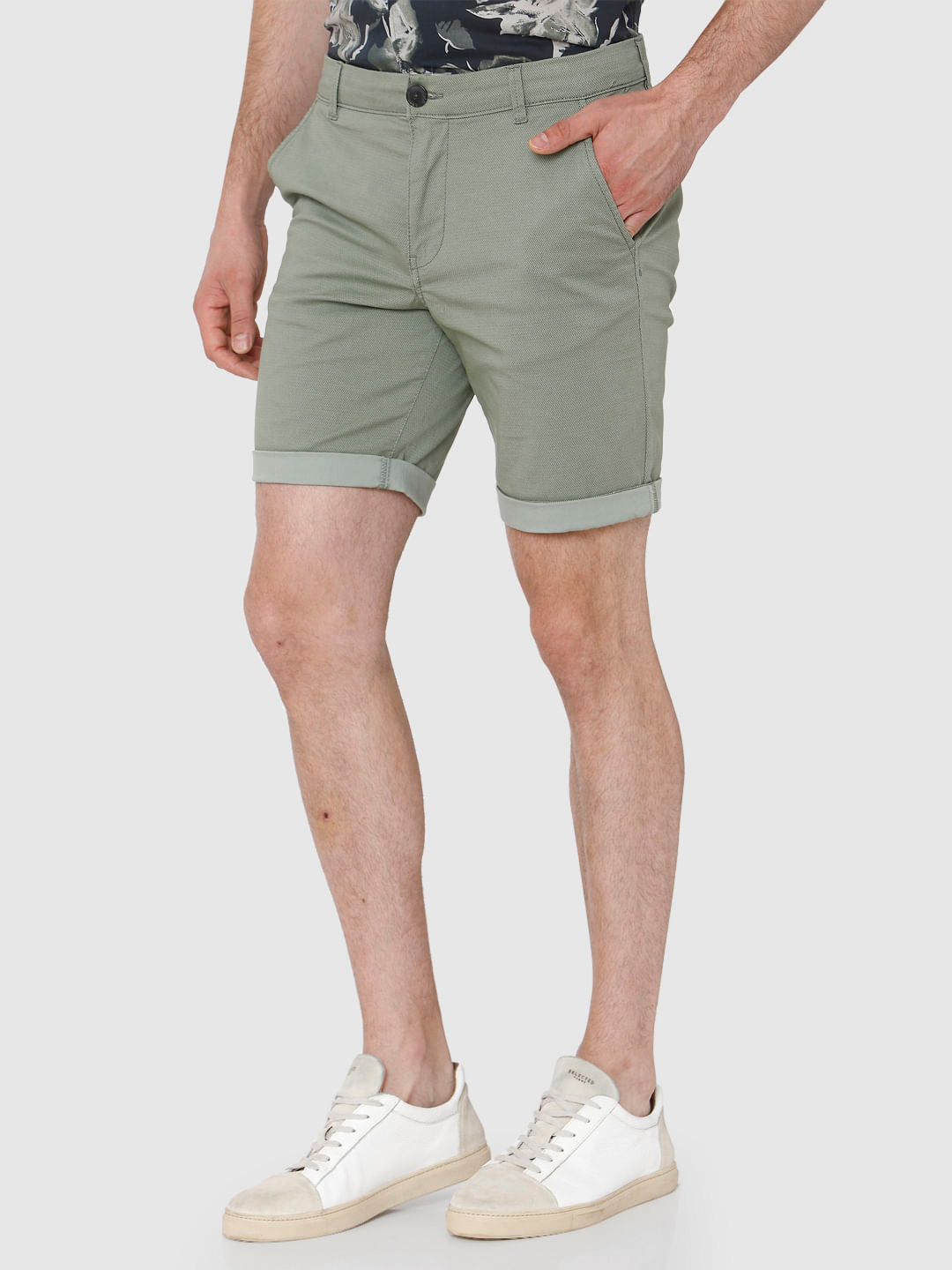 Green Chino Shorts