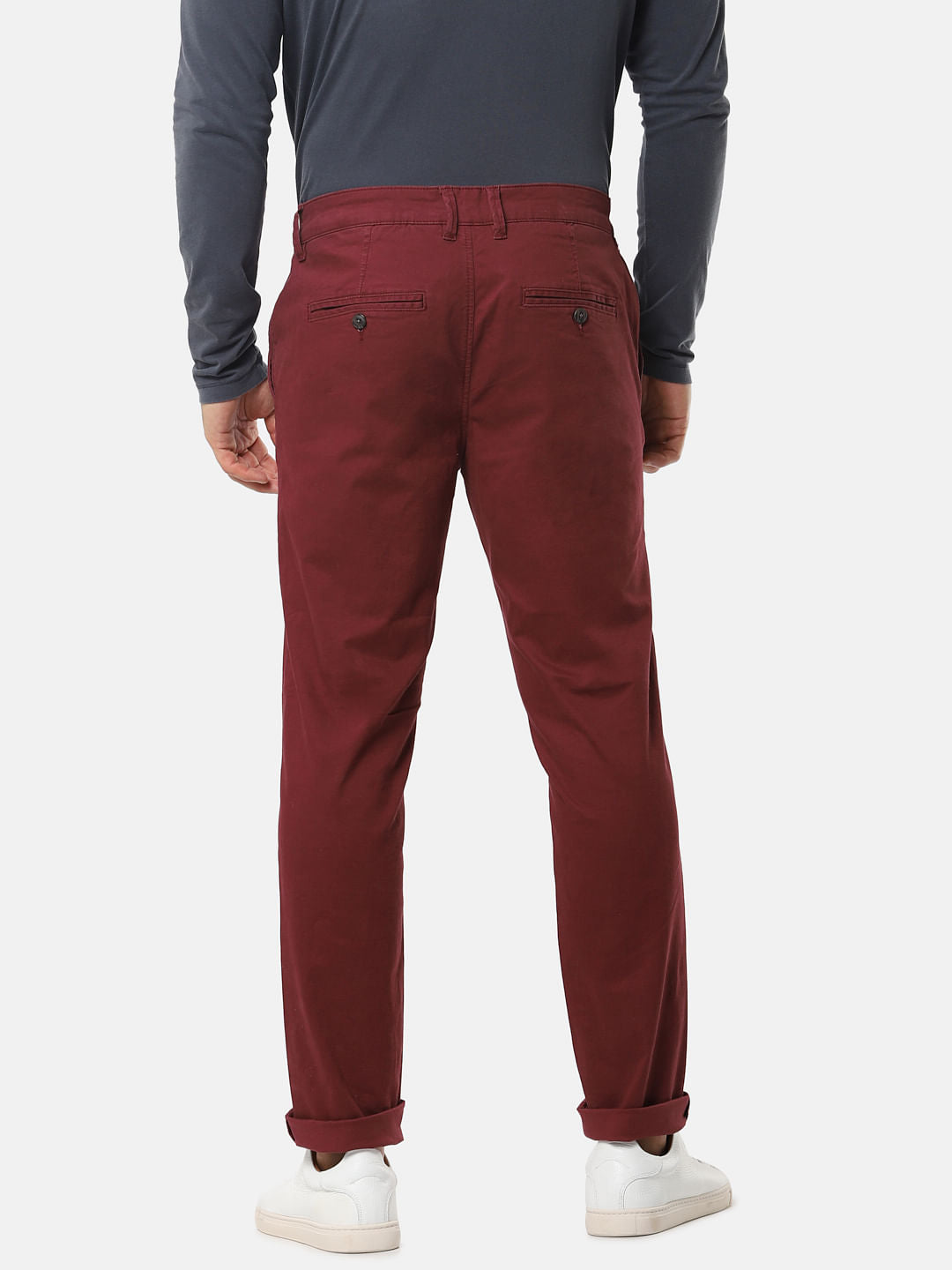 Red Slim Fit Chinos