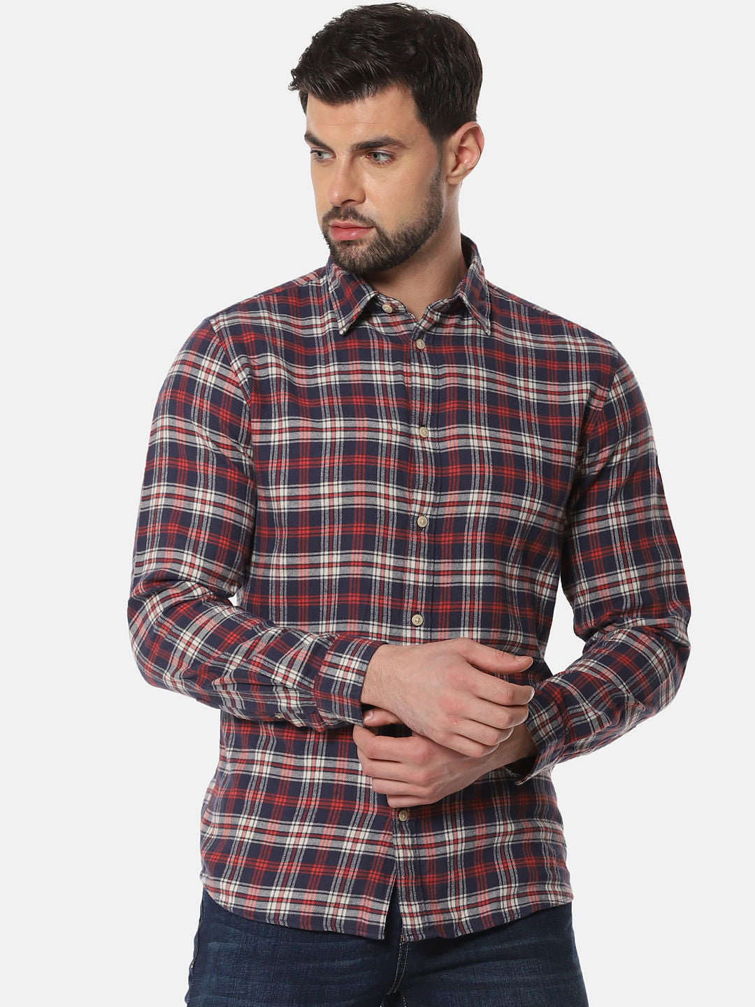 Red Check Full Sleeves Shirt