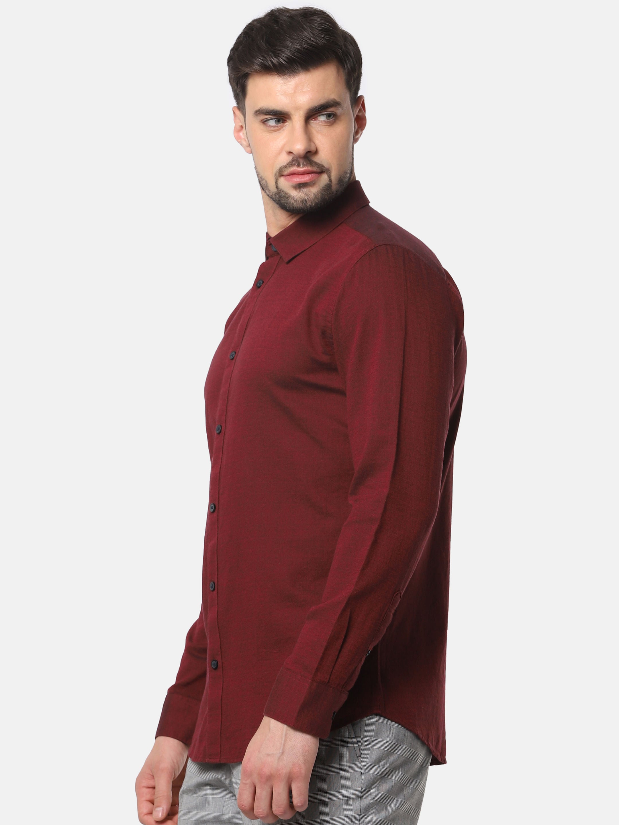 Red Formal Full Sleeves Shirt