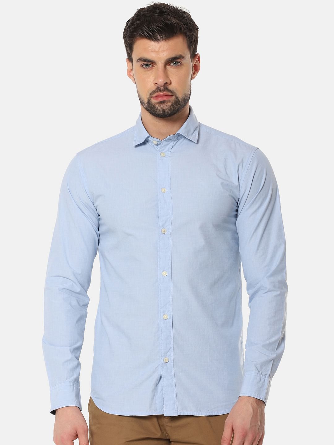 Blue Formal Full Sleeves Shirt