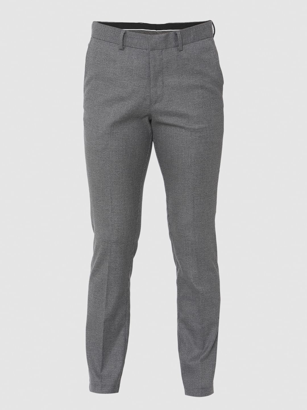 Grey Slim Fit Formal Trousers