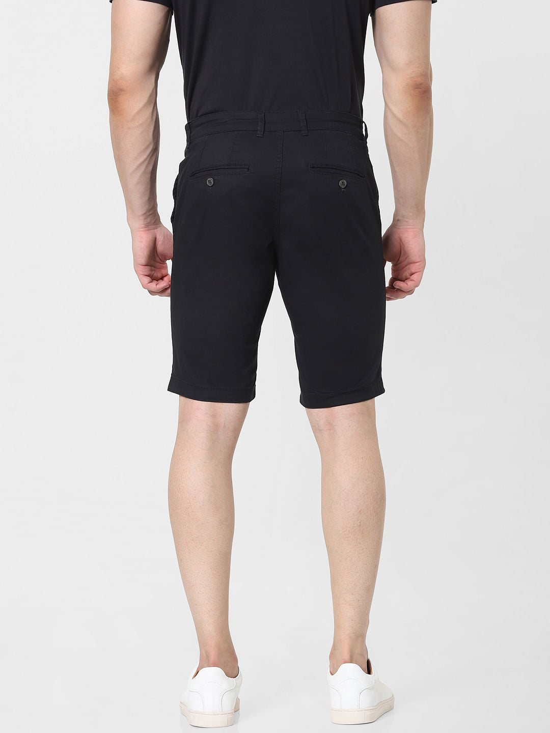 Black Organic Cotton Chino Shorts