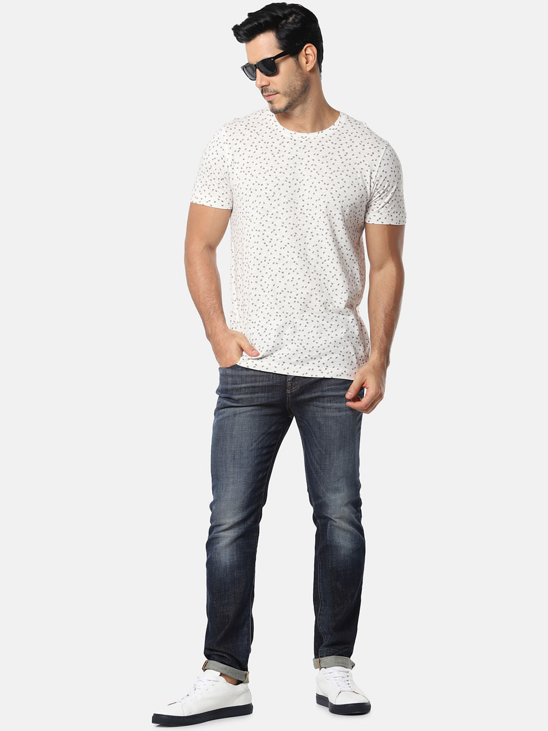 Blue Heavy Fade Leon Slim Fit Jeans