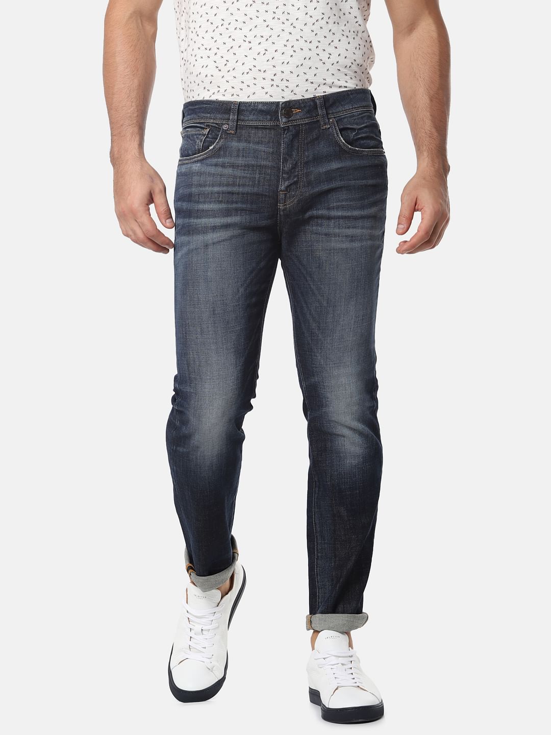 Blue Heavy Fade Leon Slim Fit Jeans