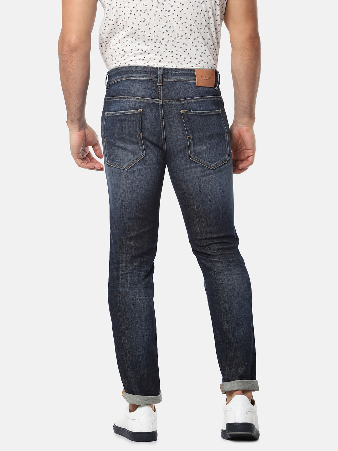 Blue Heavy Fade Leon Slim Fit Jeans