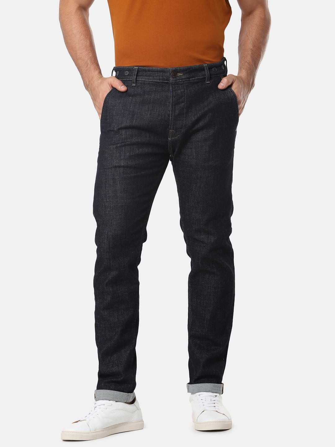 Dark Blue Nick Slim Tapered Fit Jeans