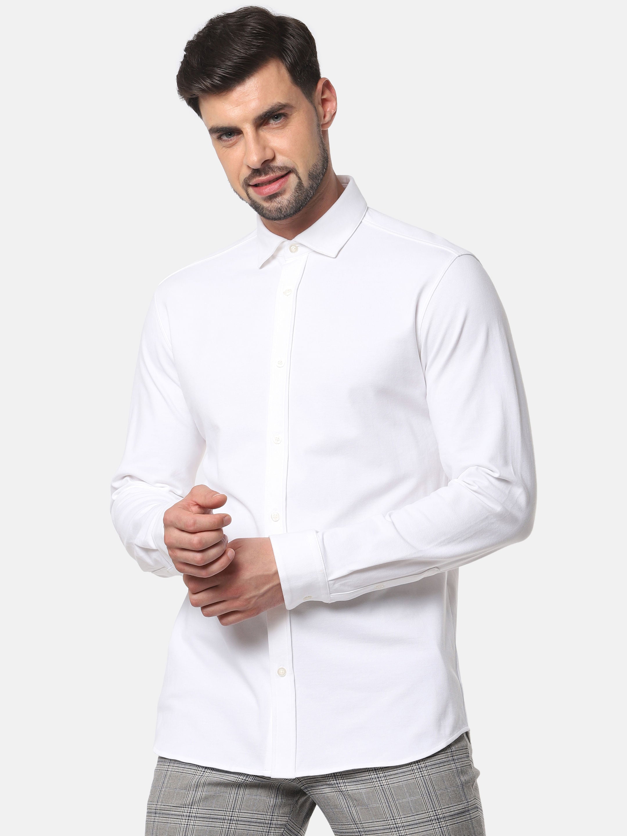 White Full Sleeves Shirt