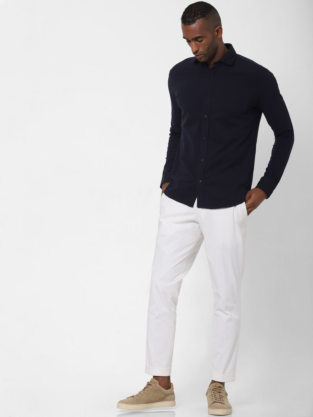 Dark Blue Full Sleeves Shirt