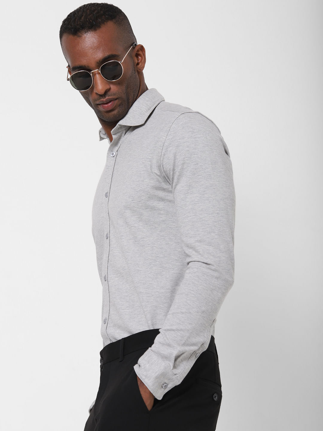 Grey Full Sleeves Shirt