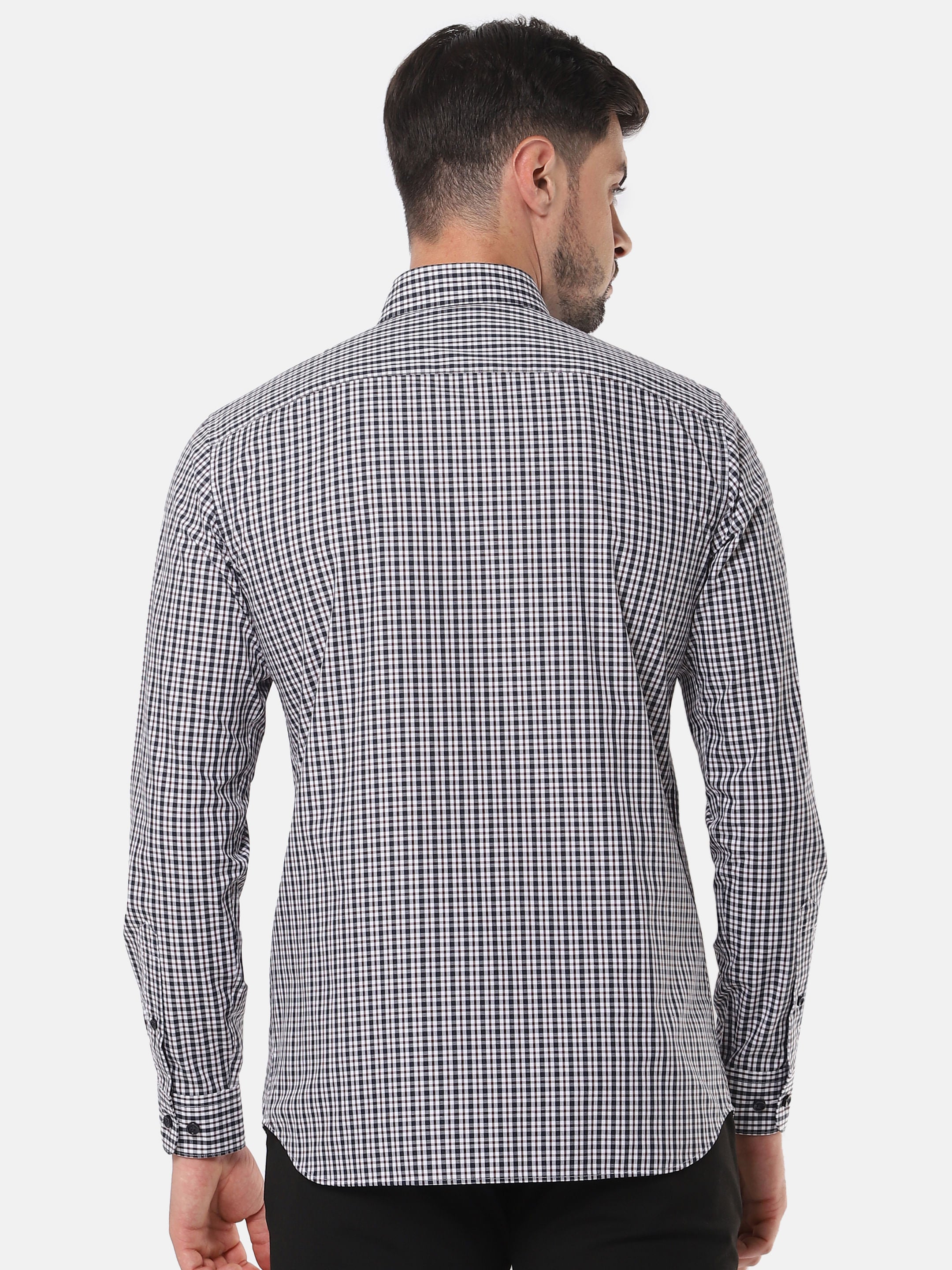 White Check Full Sleeves Shirt