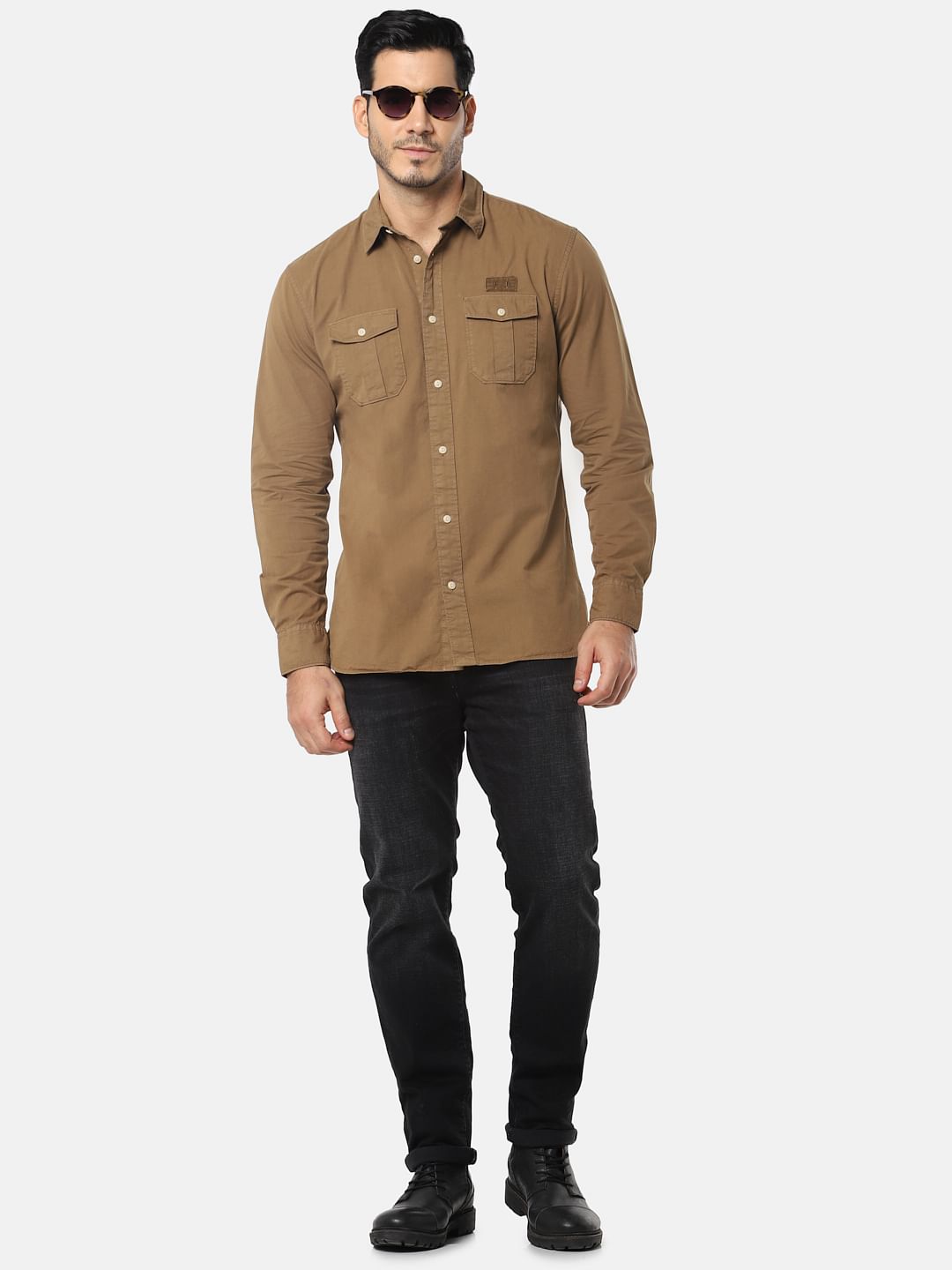 Dark Brown Full Sleeves Shirt