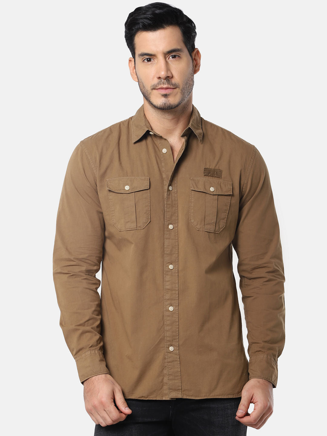 Dark Brown Full Sleeves Shirt