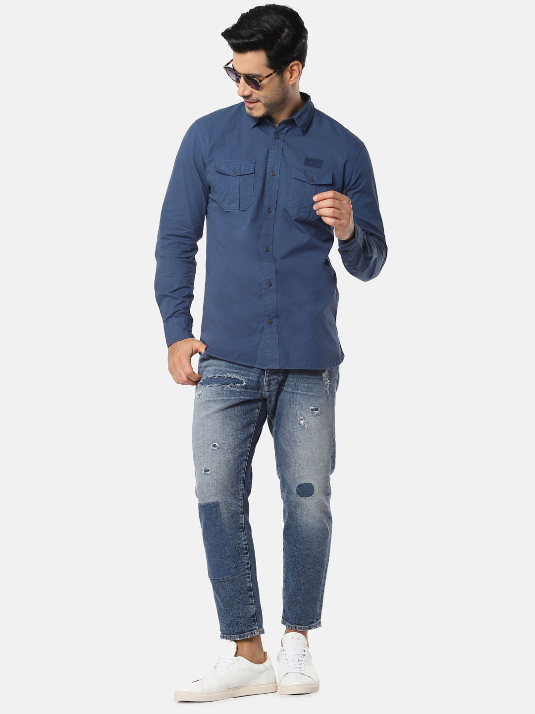 Dark Blue Full Sleeves Shirt