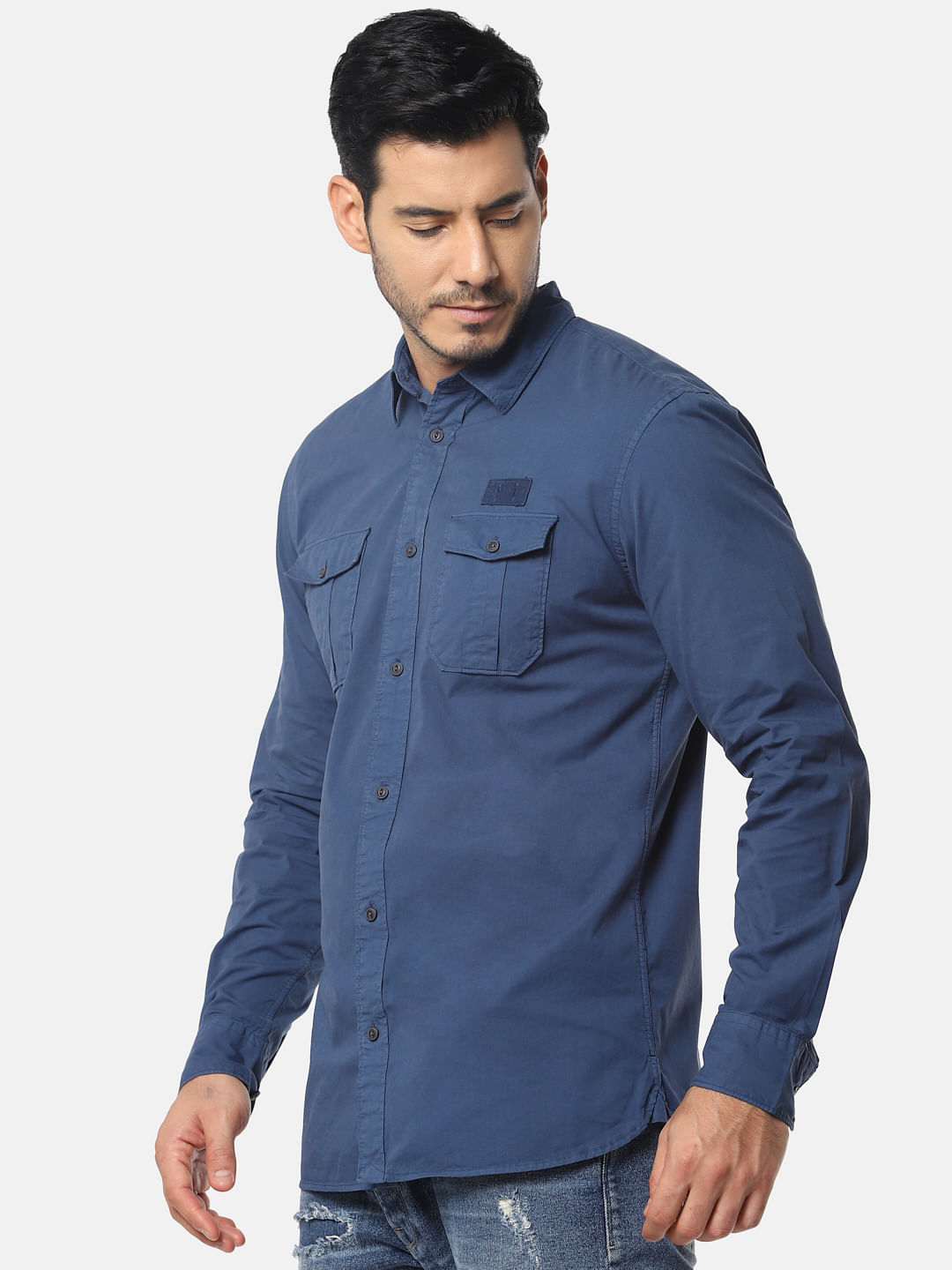 Dark Blue Full Sleeves Shirt