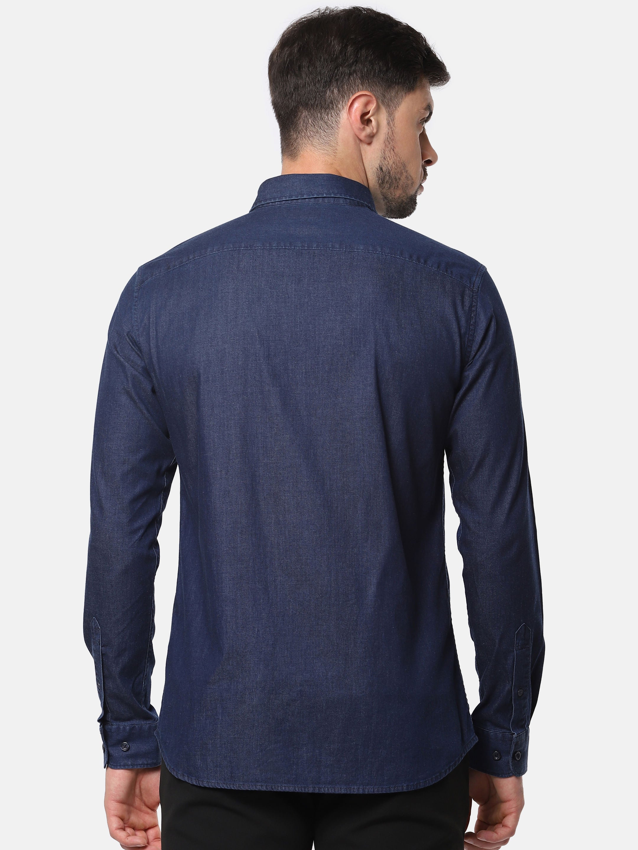 Dark Blue Denim Full Sleeves Shirt