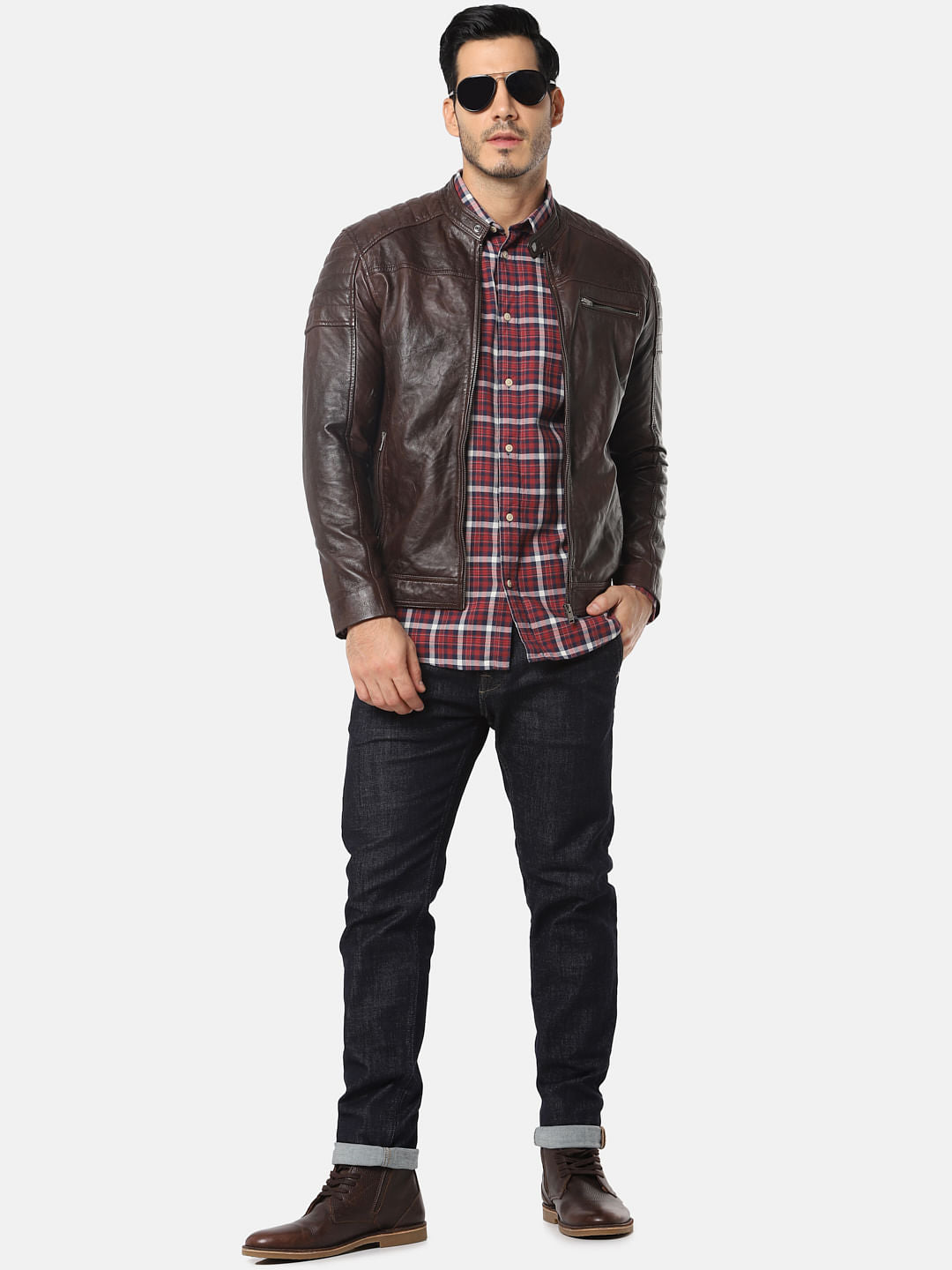 Red Check Full Sleeves Shirt