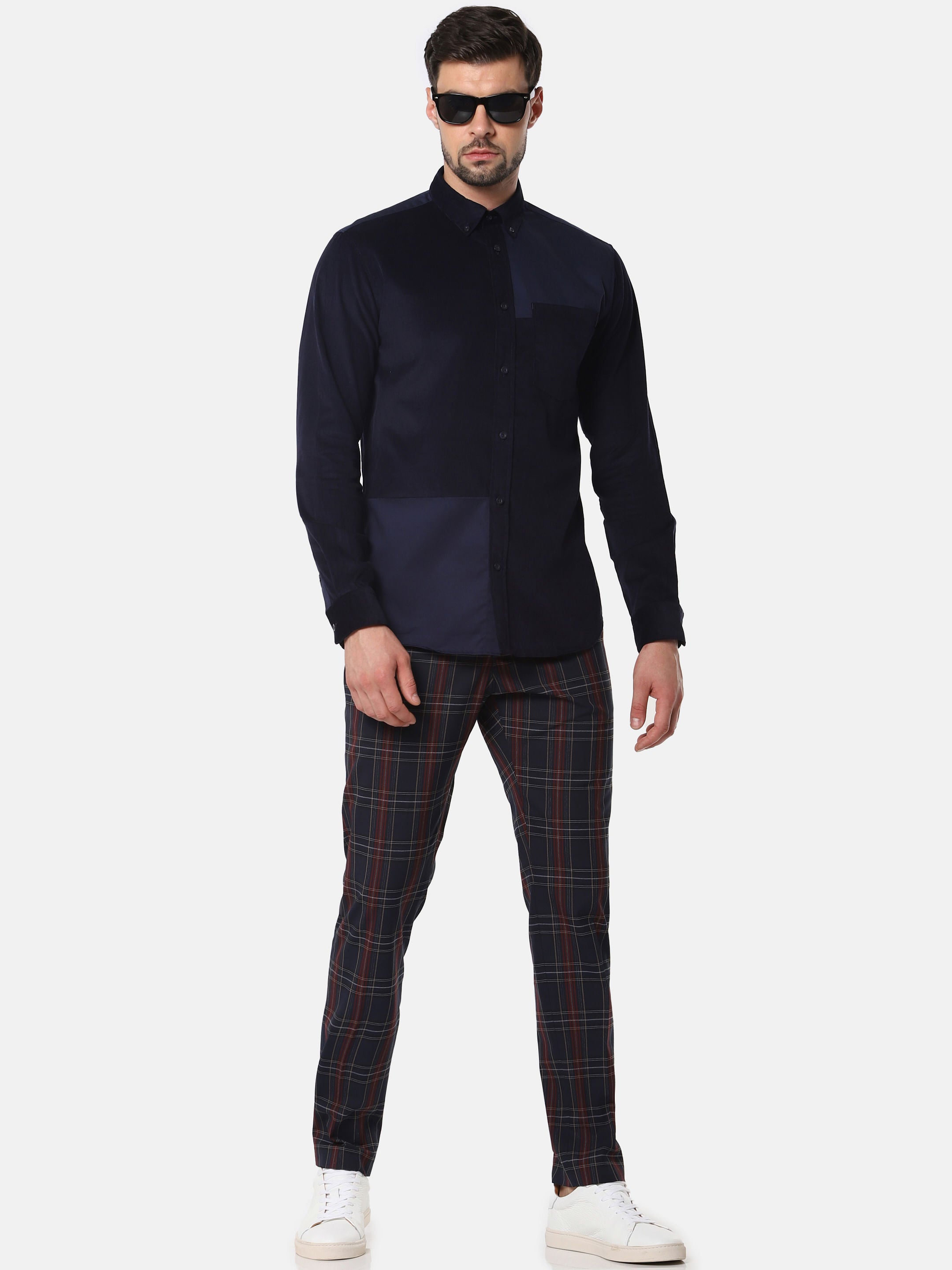 Navy Blue Full Sleeves Shirt