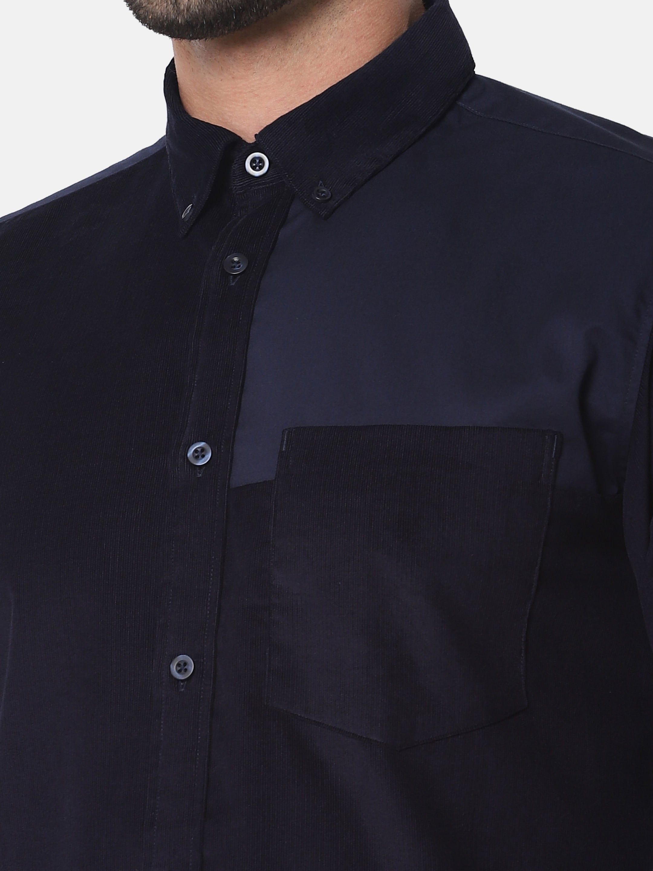 Navy Blue Full Sleeves Shirt