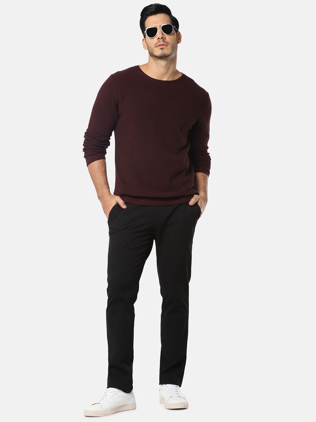 Burgundy Slim Fit Pullover